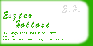 eszter hollosi business card